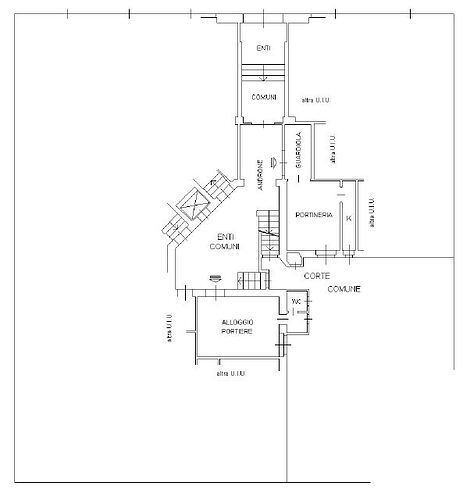 Stato di fatto - Unico sub. 3,5 vani
